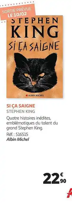 Auchan Si ça Saigne - Stephen King offre