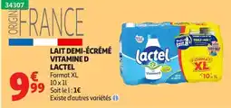 Auchan Lactel LAIT DEMI-ÉCRÉMÉ VITAMINE D offre