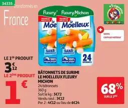 Auchan Fleury Michon Bâtonnets de surimi offre