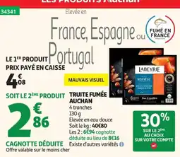 Auchan LABEYRIE Truite fumée offre
