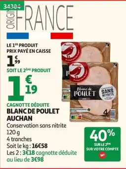 Auchan Auchan Blanc de Poulet offre