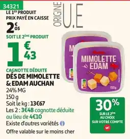 Auchan Auchan Mimolette & Edam offre
