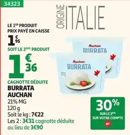 Auchan Auchan Burrata offre