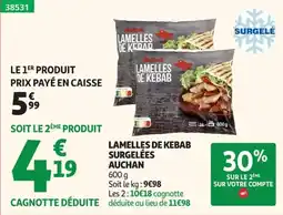 Auchan Auchan Lamelles de kebab offre