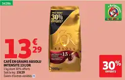 Auchan ABSOLU CAFÉ EN GRAINS offre