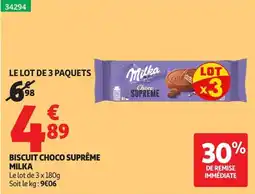 Auchan Milka Biscuit Choco Suprême offre