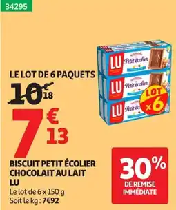 Auchan LU Biscuit Petit Écolier offre