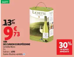 Auchan Lichette Vin Blanc offre