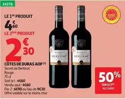 Auchan Berticol cotes de duras aop offre