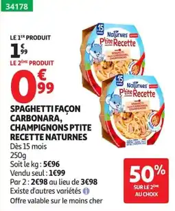 Auchan Naturnes P'tite Recette offre