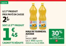 Auchan Huile de tournesol Auchan offre