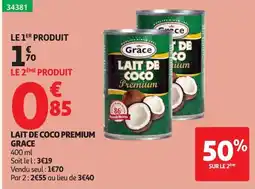 Auchan Grace Lait de coco premium offre
