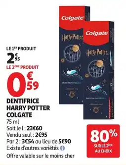 Auchan Colgate Dentifrice Harry Potter offre