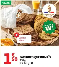 Auchan PAIN NORDIQUE OU MAÏS offre