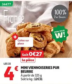 Auchan MINI VIENNOISERIES PUR BEURRE offre