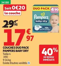 Auchan Pampers couches offre
