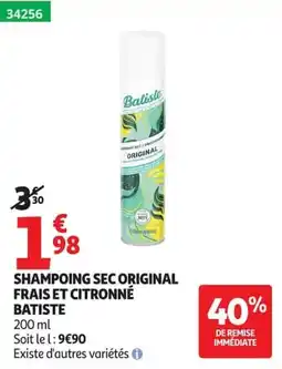Auchan Batiste Shampoing sec original offre