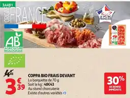 Auchan COPPA BIO FRAIS DEVANT offre