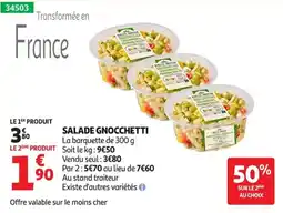 Auchan QUALITÉ TRAITEUR SALADE GNOCCHETTI offre