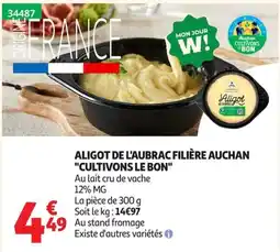 Auchan Aligot de l'Aubrac filière Auchan offre