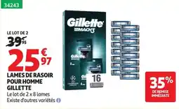 Auchan Gillette Lames de rasoir offre