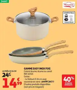 Auchan Menastyl GAMME EASY INOX FIXE offre