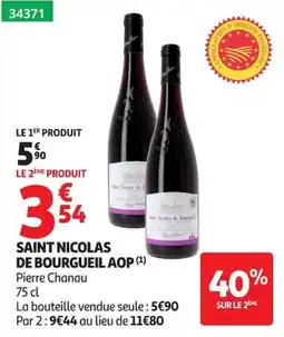 Auchan Pierre Chanau Saint Nicolas de Bourgueil AOP offre