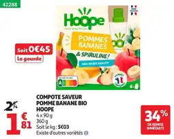 Auchan HOOPE COMPOTE SAVEUR POMME BANANE BIO offre