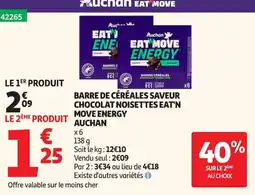 Auchan Eat'n Move Energy Barres Céréales offre