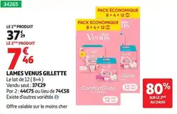 Auchan Gillette Lames Venus offre