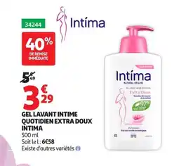 Auchan Intima Gel lavant intime quotidien extra doux offre