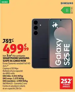 Auchan SAMSUNG SMARTPHONE S25FE 5G 128GO NOIR offre