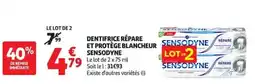 Auchan SENSODYNE Dentifrice Répare et Protège Blancheur offre