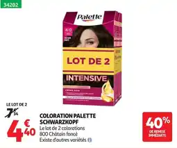 Auchan Palette COLORATION offre