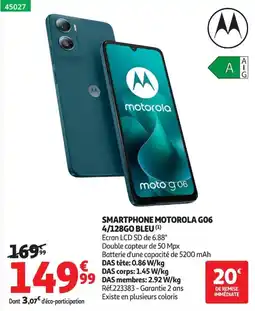 Auchan MOTOROLA SMARTPHONE G06 offre