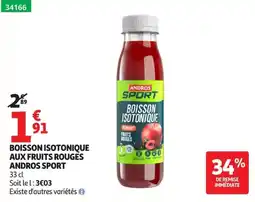 Auchan ANDROS SPORT BOISSON ISOTONIQUE offre