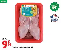 Auchan Prince de Vendée Lapin entier découpé offre