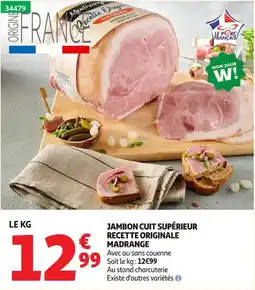 Auchan Madrange Jambon cuit supérieur offre