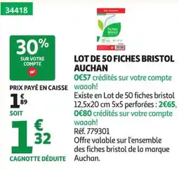 Auchan Auchan Fiches bristol offre