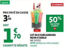 Auchan STABILO Surligneurs offre