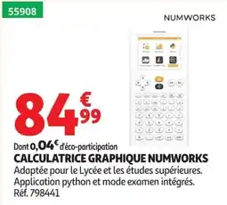 Auchan NUMWORKS CALCULATRICE GRAPHIQUE offre