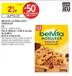 Intermarché LU Belvita Moelleux Chocolat offre