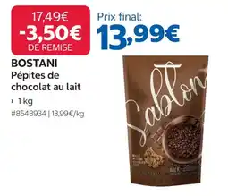 Costco BOSTANI Pépites de chocolat au lait offre