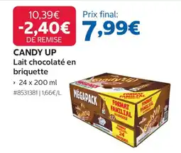 Costco CANDY UP Lait chocolaté en briquette offre
