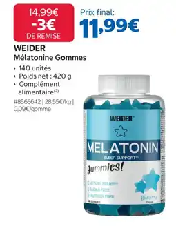 Costco WEIDER Mélatonine Gommes offre