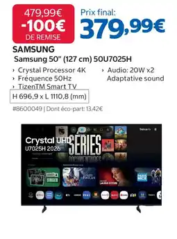 Costco Samsung samsung 50" (127 cm) 50u7025h offre