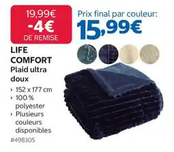 Costco LIFE COMFORT Plaid ultra doux offre