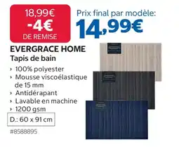 Costco EVERGRACE HOME Tapis de bain offre