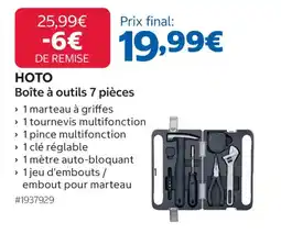 Costco HOTO Boîte à outils 7 pièces offre