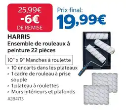 Costco HARRIS Ensemble de rouleaux à peinture 22 pièces offre